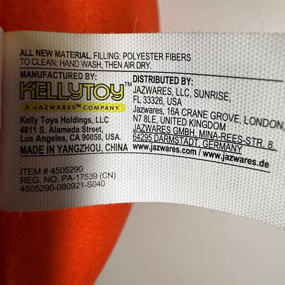 Squishmallows Tristan Dog Red Varsity Jacket Plush 8” Kellytoy NWT HTF - Picture 5 of 7